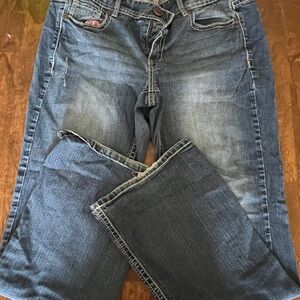 Maurices Blue Straight Leg Denim with Classic Faded Look